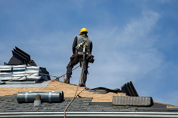 Professional Gutter Installation technician working in Boomer, NC